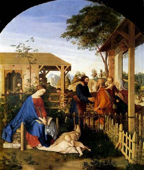 Julius Schnorr von Carolsfeld The Family of St John the Baptist Visiting the Family of Christ Germany oil painting art